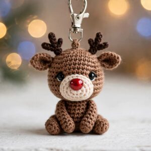 Mini No-Sew Christmas Reindeer - Crochet Pattern (PDF)