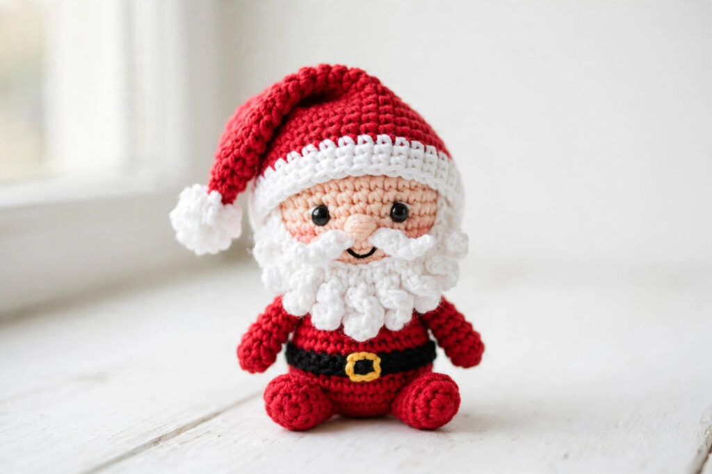Mini No-Sew Christmas Santa - Crochet Pattern (PDF)